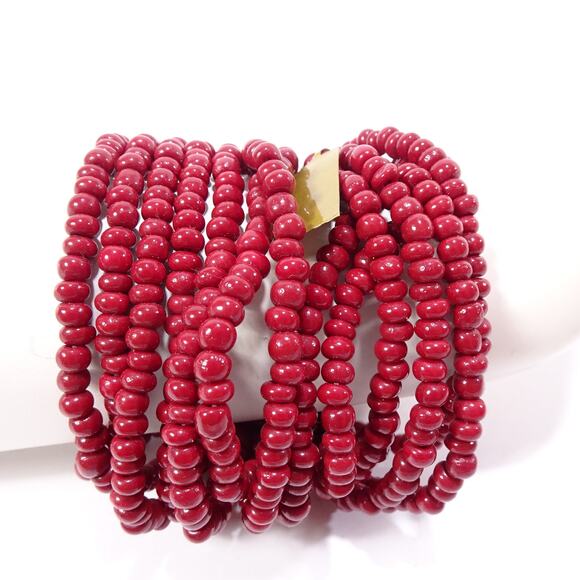 Neiman Marcus Lee Angel Women's Seed Bead Multi Strand Clasp Bracelet NWT 298 - Picture 3 of 10